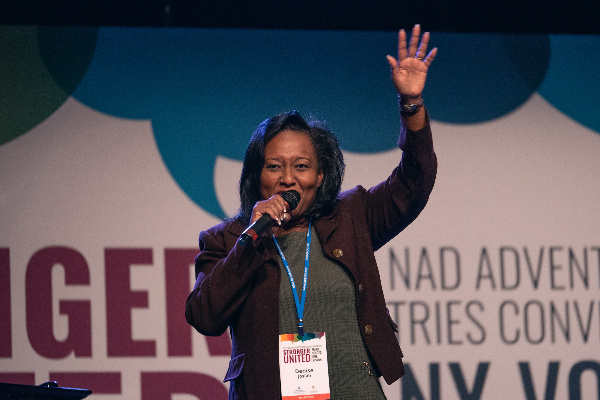Denise Josiah sings during the 2019 AMC in Albuquerque. Photo by Pieter Damsteegt