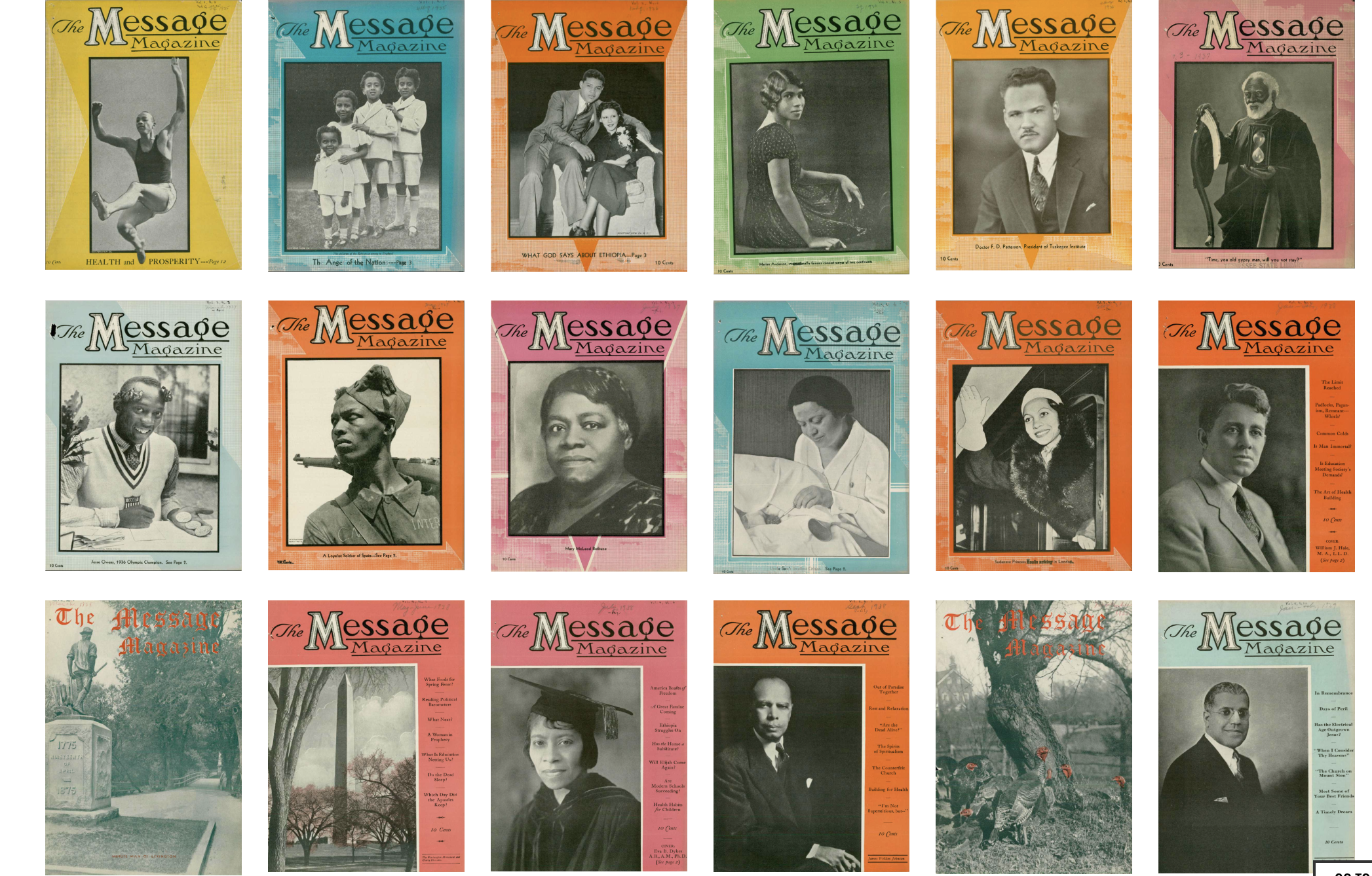 Message magazine historical covers