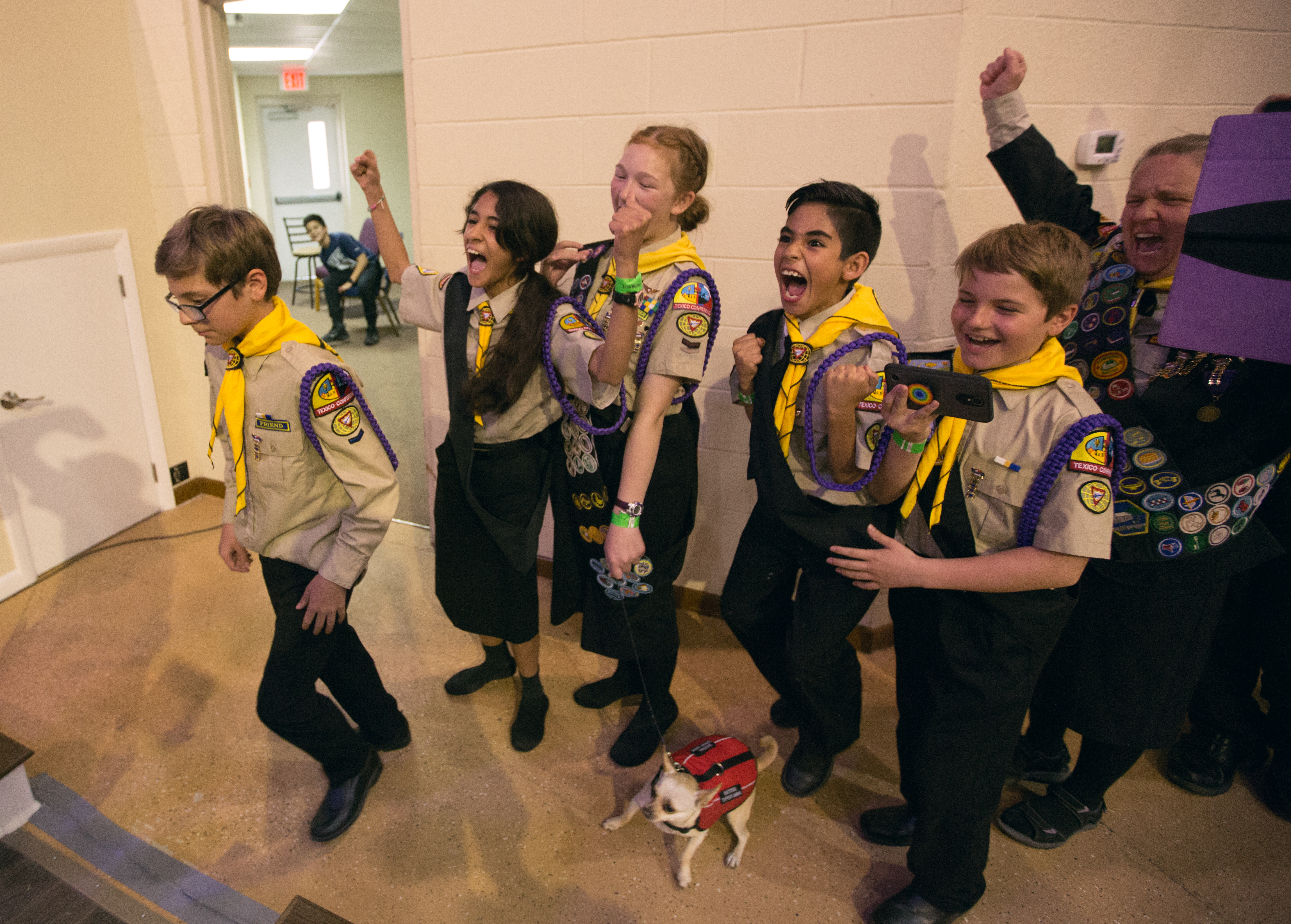 Pathfinder Club from Southwestern Union’s Texico Conference celebrate their first-place ranking.