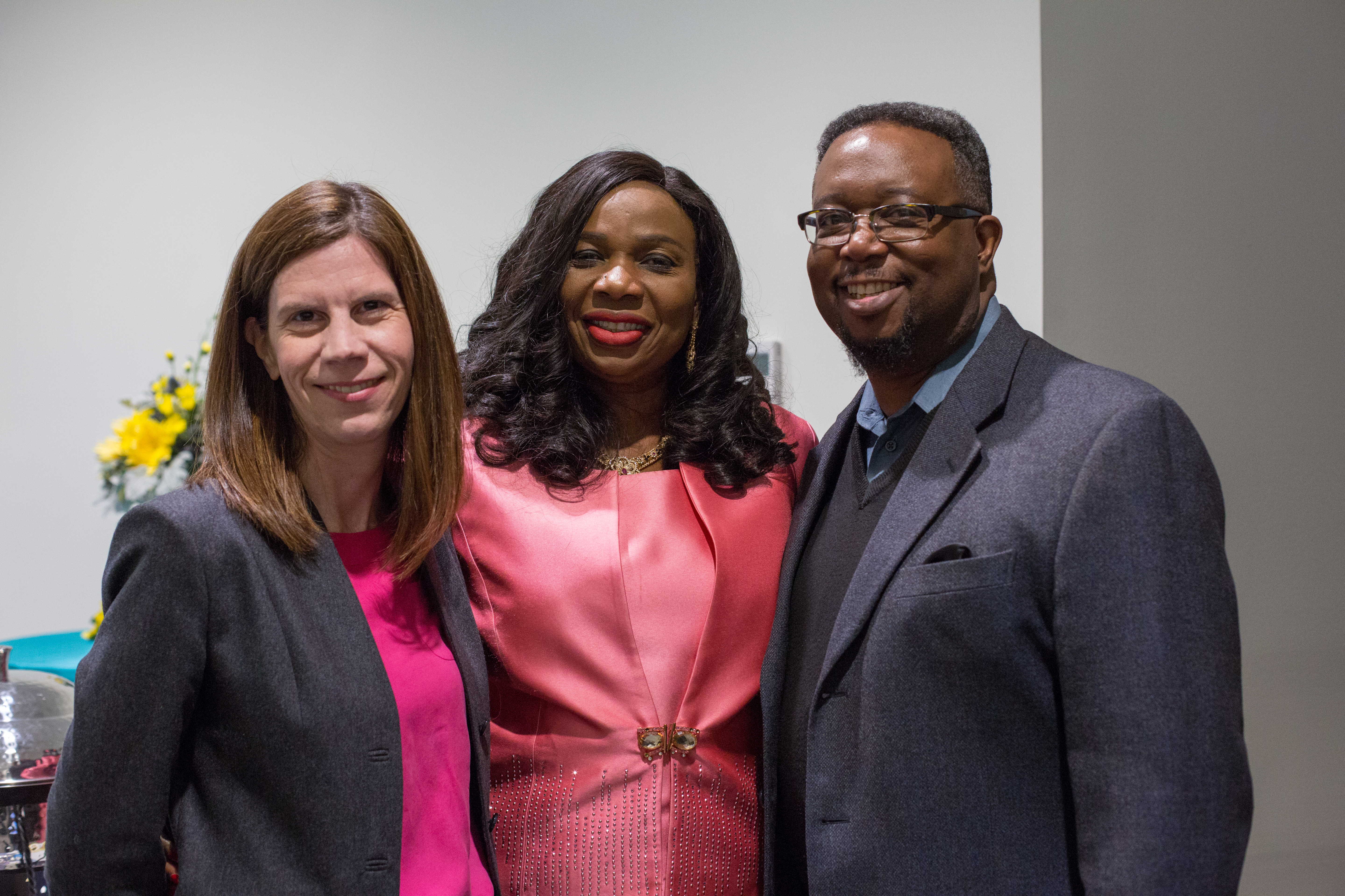 Catherine Uju Ifejika poses with Melissa Reid, associate director of NAD Public Affairs and Religious Liberty (left) and Orlan Johnson, director NAD Public Affairs and Religious Liberty (right)