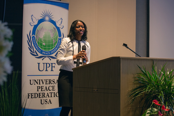 Dr. Marissa Leslie speaks on "Finding Your Direction" at "Uplift and Empower Women in 2018" International Women's Day Forum