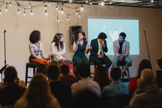 Panel discussion at the Young Adult LIFE Tour in Lincoln, Nebraska, held on Jan. 2024