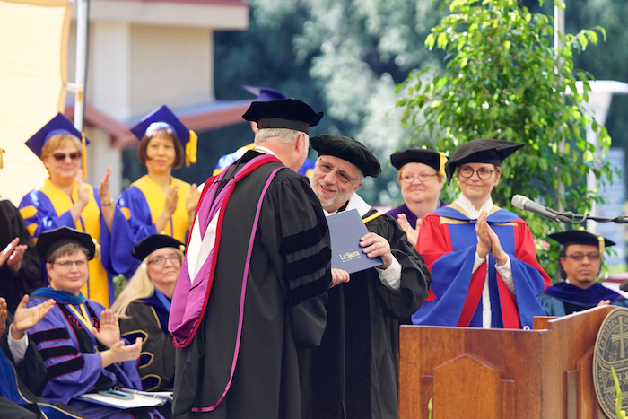 receiving honorary degree