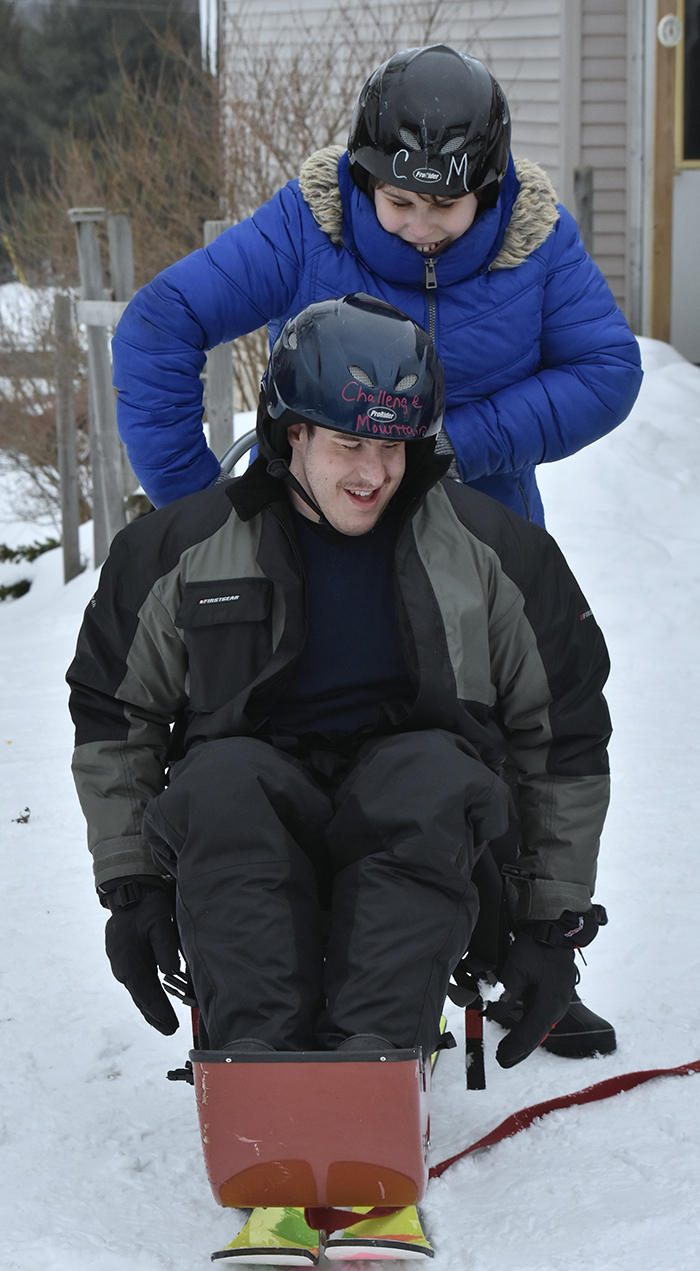 blind camp photo sled