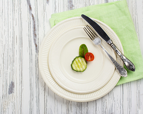 stock photo of very small salad