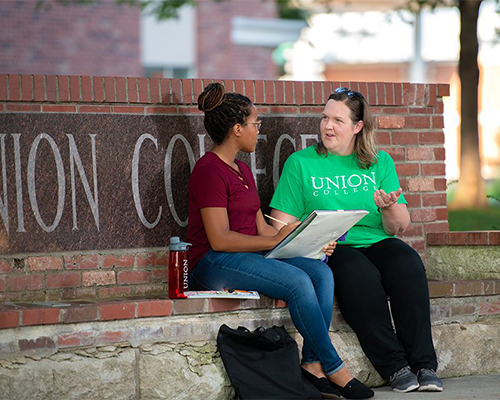 Stacy Stocks (right) is grateful Union College has a culture that encourages its employees to care about their physical wellbeing and recognize the importance of taking time to be healthy. 