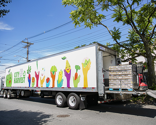 City Harvest truck at ACS warehouse in NYC