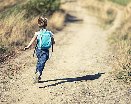 stock photo of boy running