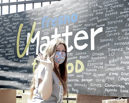 Fresno Adventist Academy food giveaway