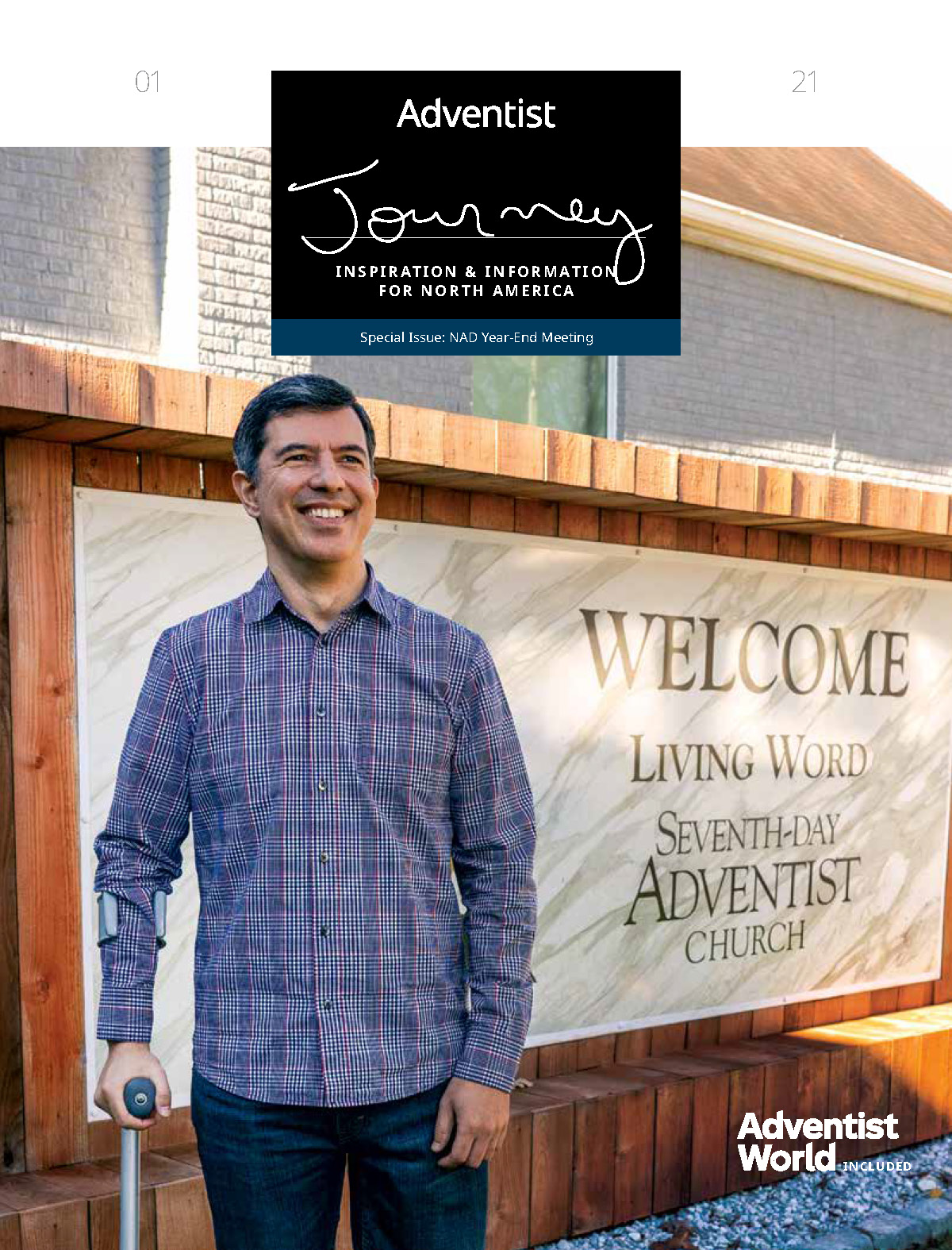 Adventist Journey magazine cover featuring Kleyton Feitosa