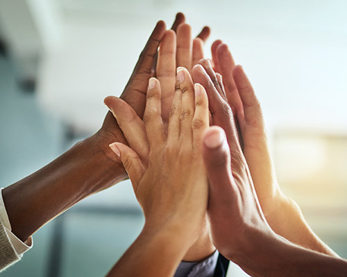 istock photo of hands in high five