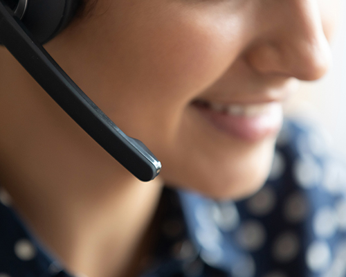 stock photo of woman customer service rep