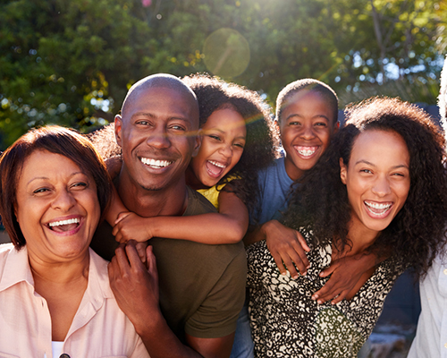 stock photo of African American family