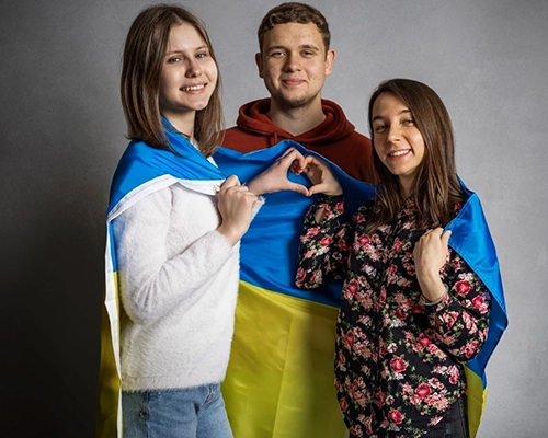 Ukrainian students at Kettering College