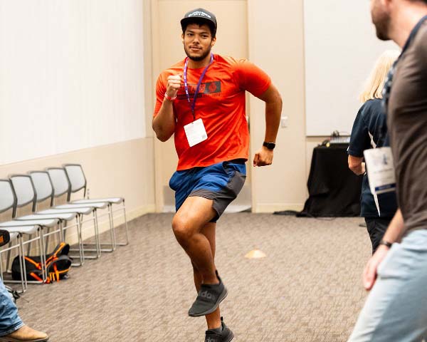 Man jogging in place