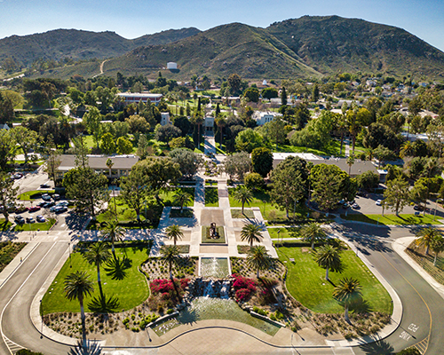 Campus of La Sierra University - aerial view
