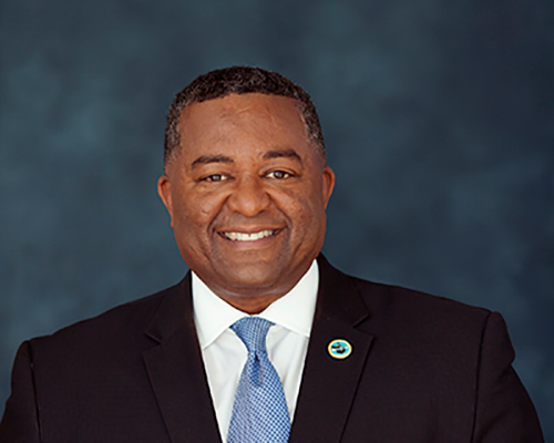 Smiling black man in a suit