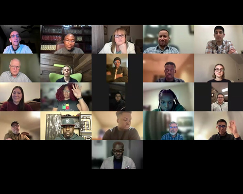 University student advisory to the NAD leadership, screenshot of Zoom meeting