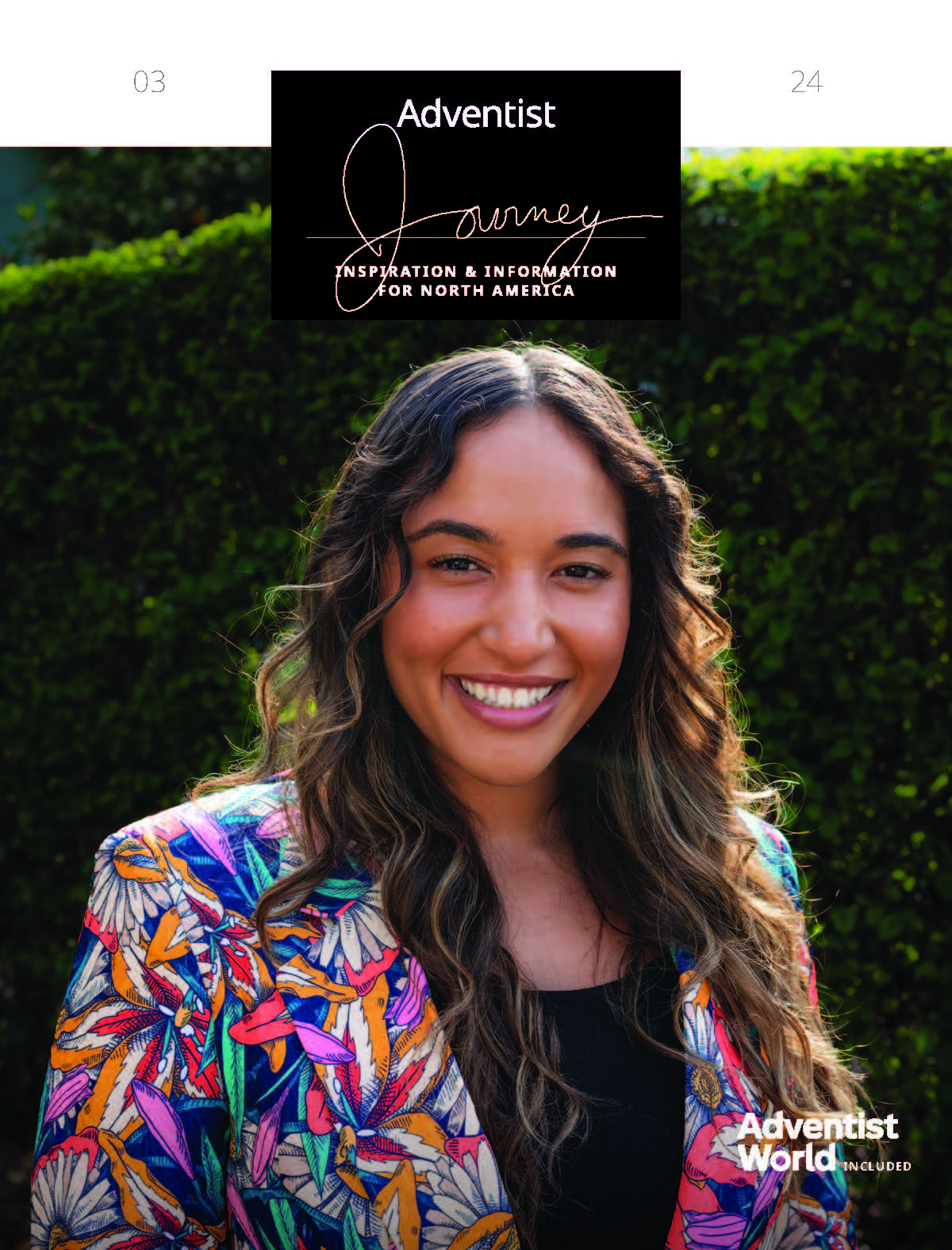 Cover Photo of Briana Greene for Adventist Journey