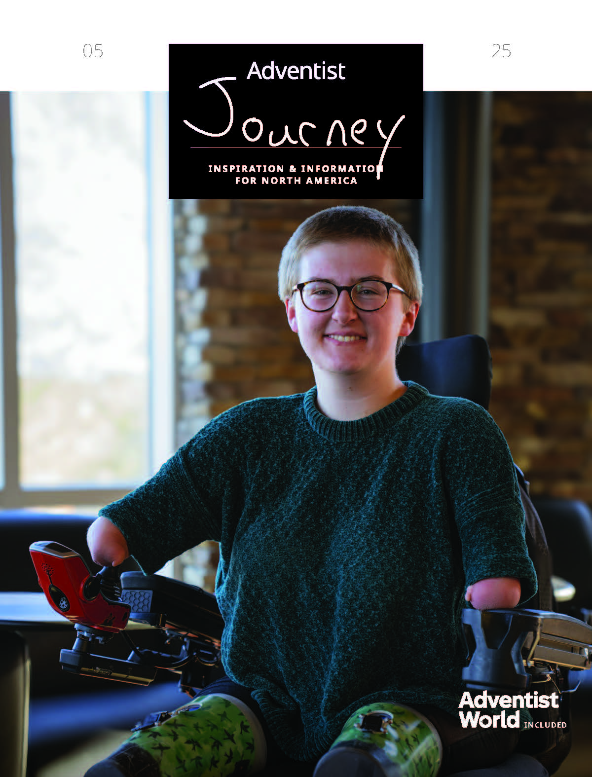 Heidi Burke on a wheel chair smiling