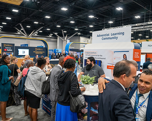 exhibit booth for Adventist Learning Community