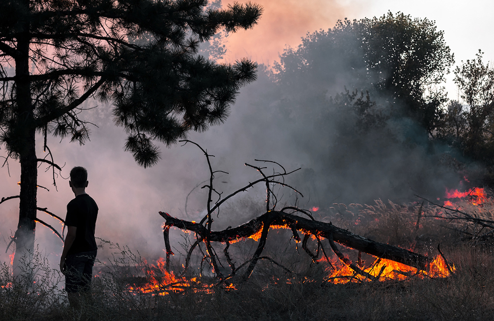 wildfire stock photo provided by ADRA International