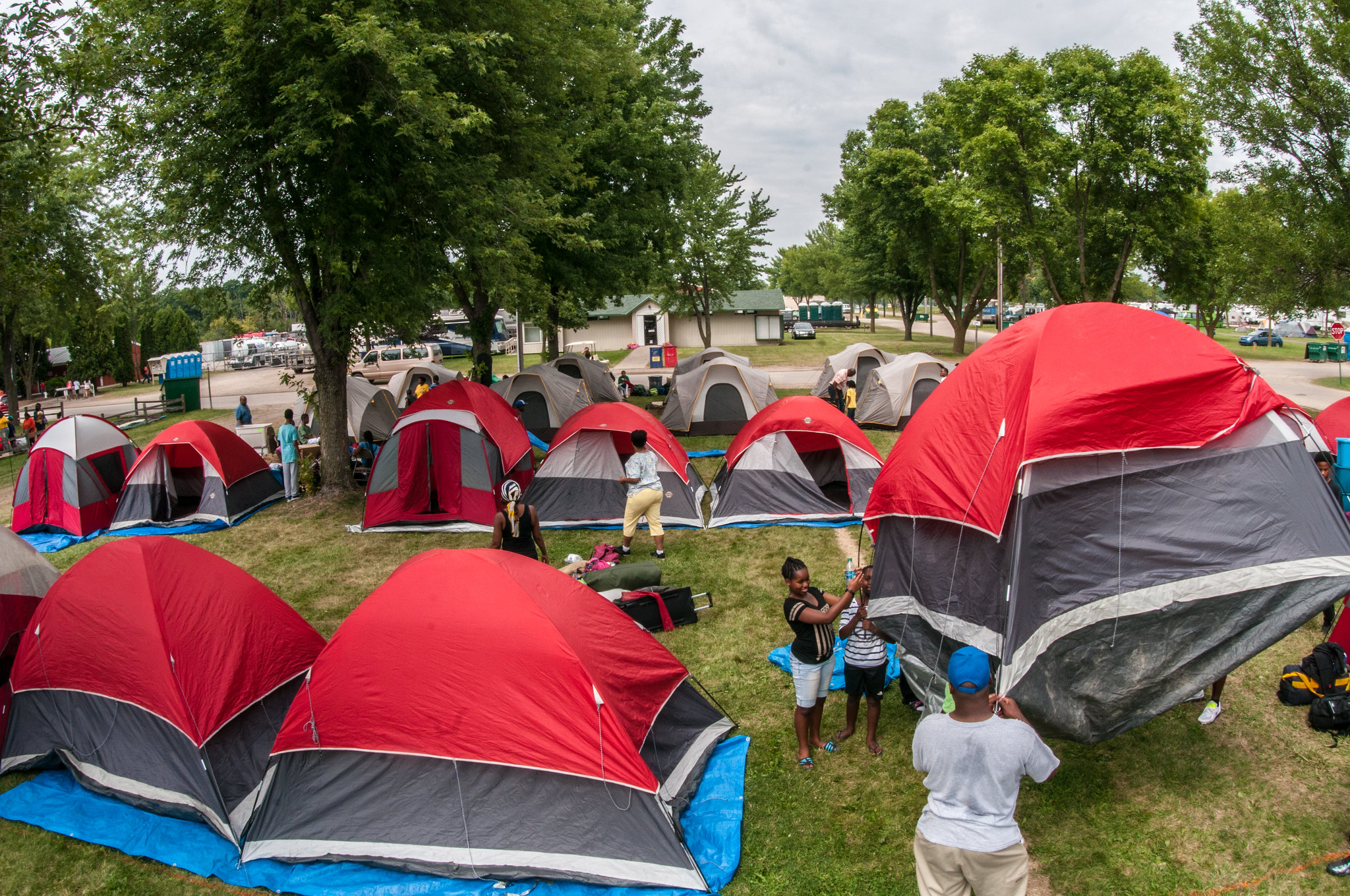 2014 Pathfinder tent set up