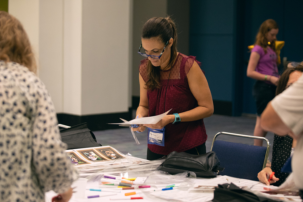 teachers convention Encounter Bible lamination party