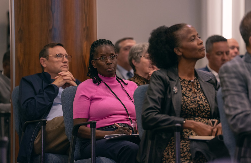 Delegates and guests at the 2023 NAD Year-End Meeting listen to evangelism reports from the division's nine unions and one mission on Oct. 27. Photo by Pieter Damsteegt