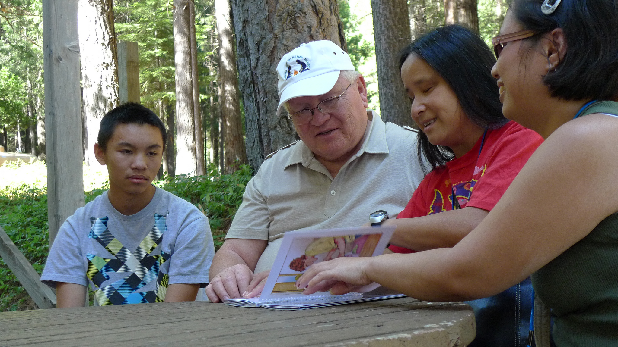 Larry Pitcher at a National Camps for the Blind camping event.