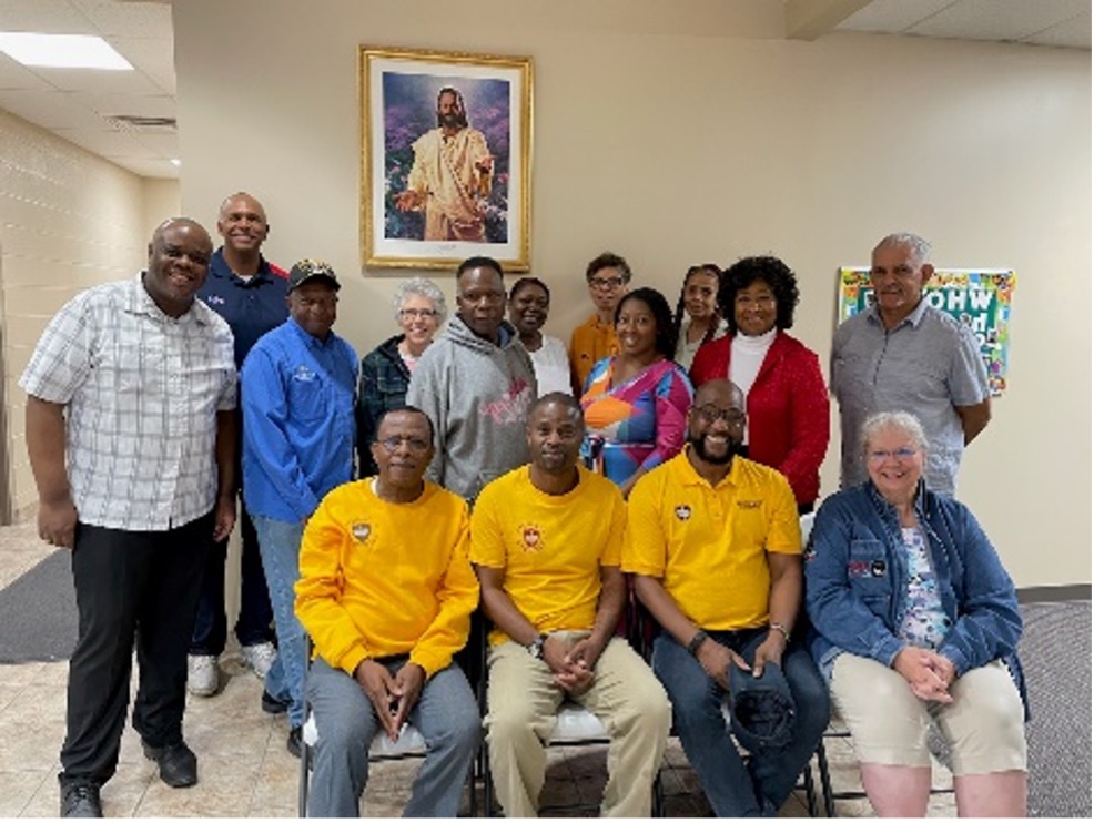 Several members of the group of ACS volunteers trained to become emotional and spiritual caregivers in Buffalo, New York, pose with Derrick Lea, executive director of NAD ACS.  Photo courtesy of NAD ACS