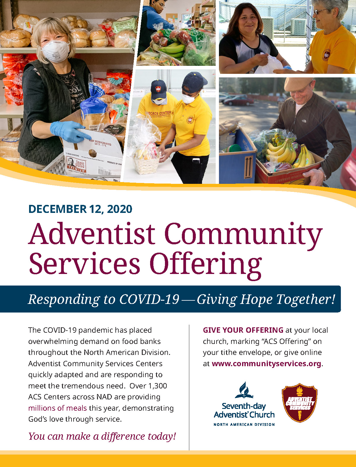 Offering World Budget (Emphasis Adventist Community Services) North
