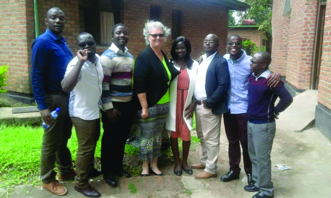 Sharon Pittman and group in Malawi