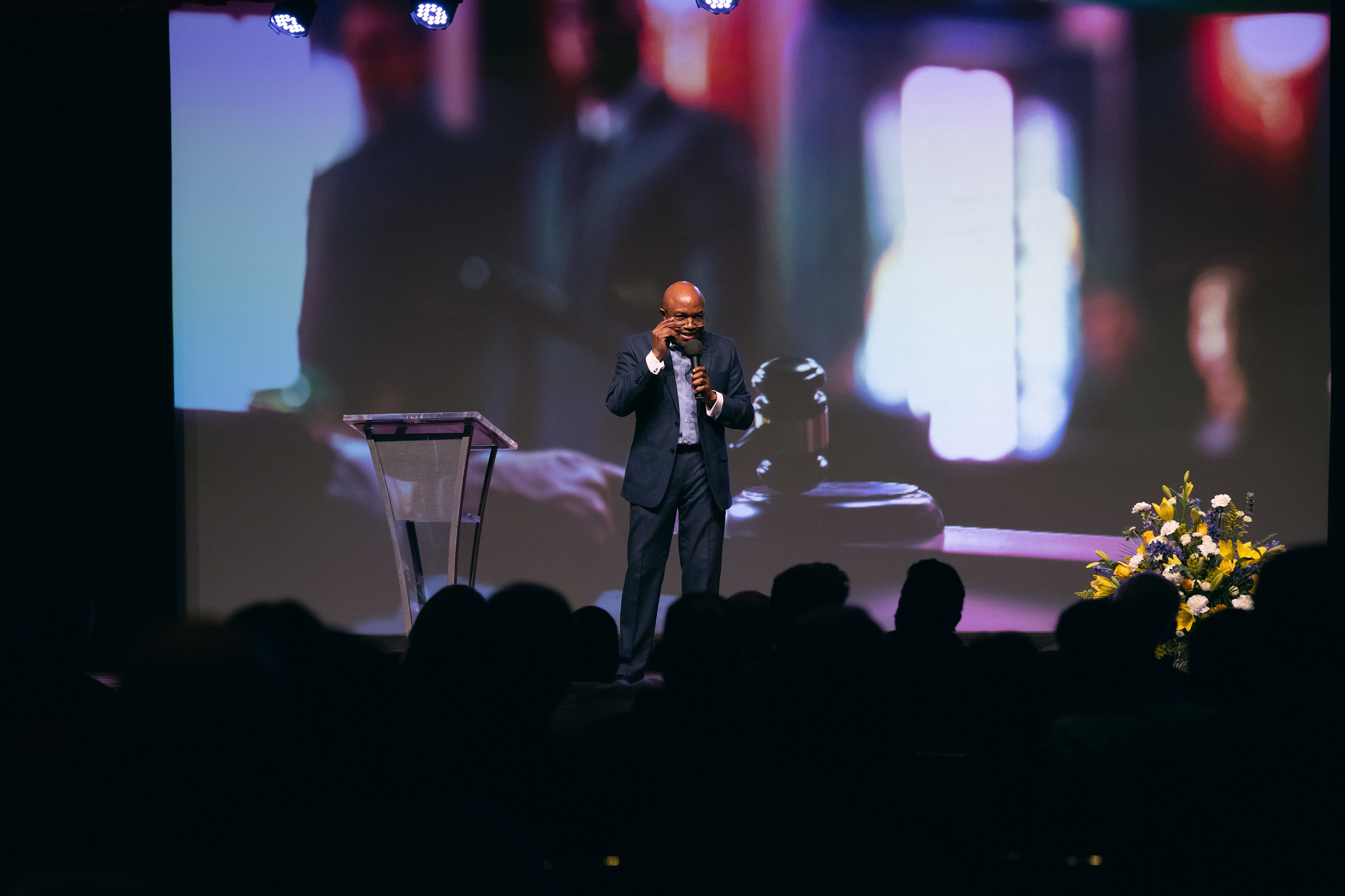 G Alexander Bryant at the opening evening general session at the 2023 AMC