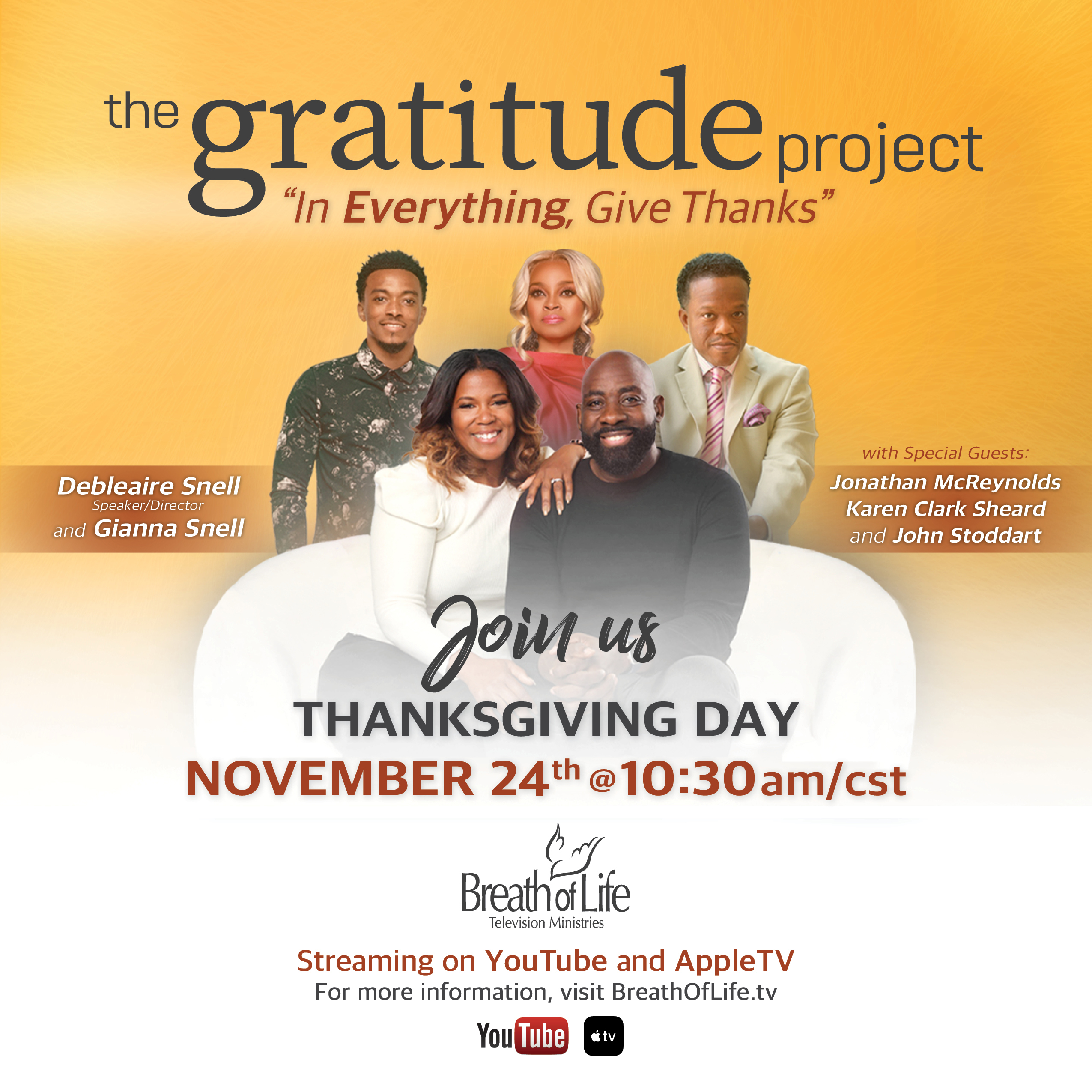 Breath of Life TV Ministries Thanksgiving special