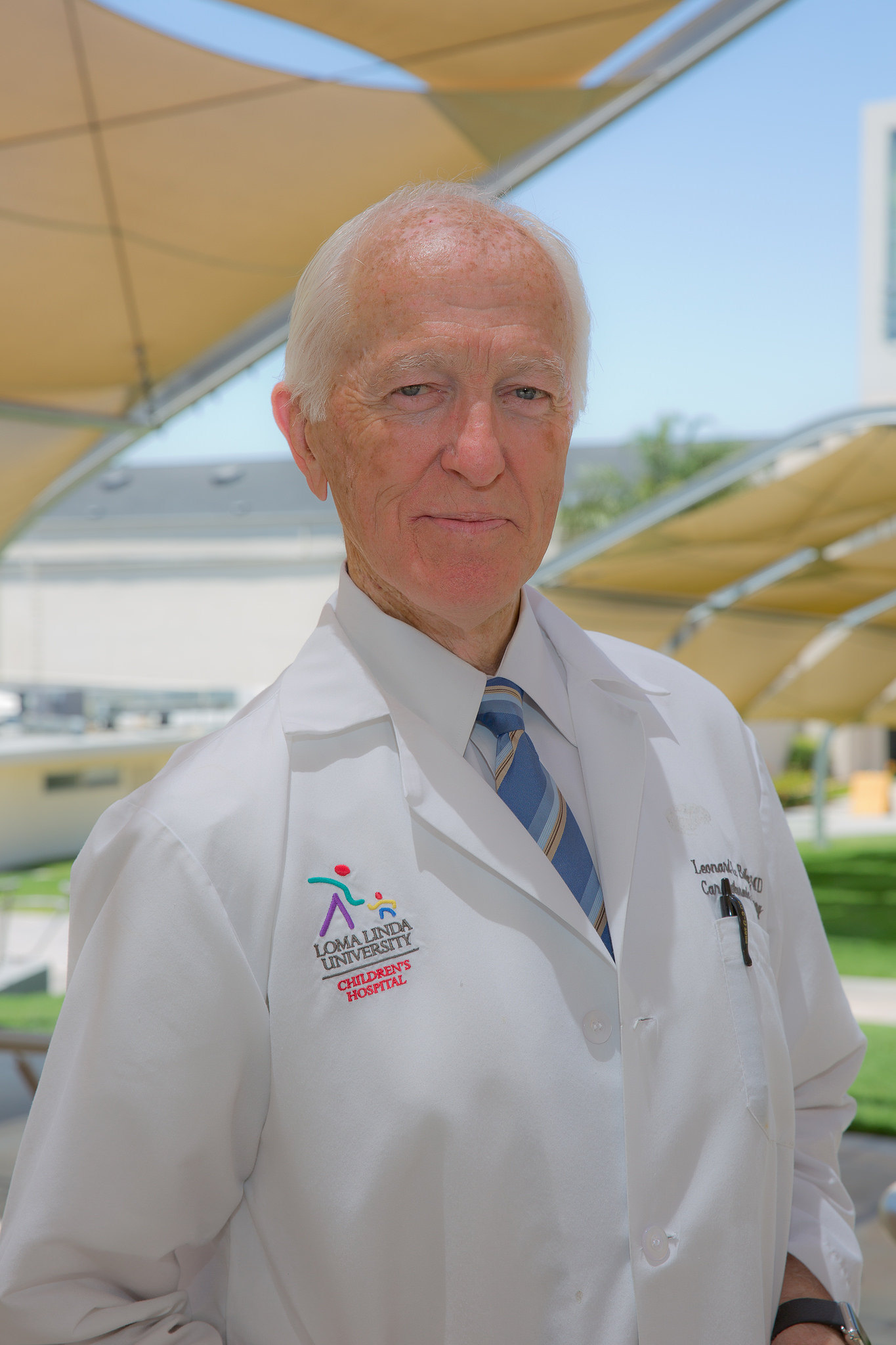 Dr. Bailey poses for a photo shoot outside Coleman Pavilion for the 2017 Inland Empire Magazine Doctor's Issue.