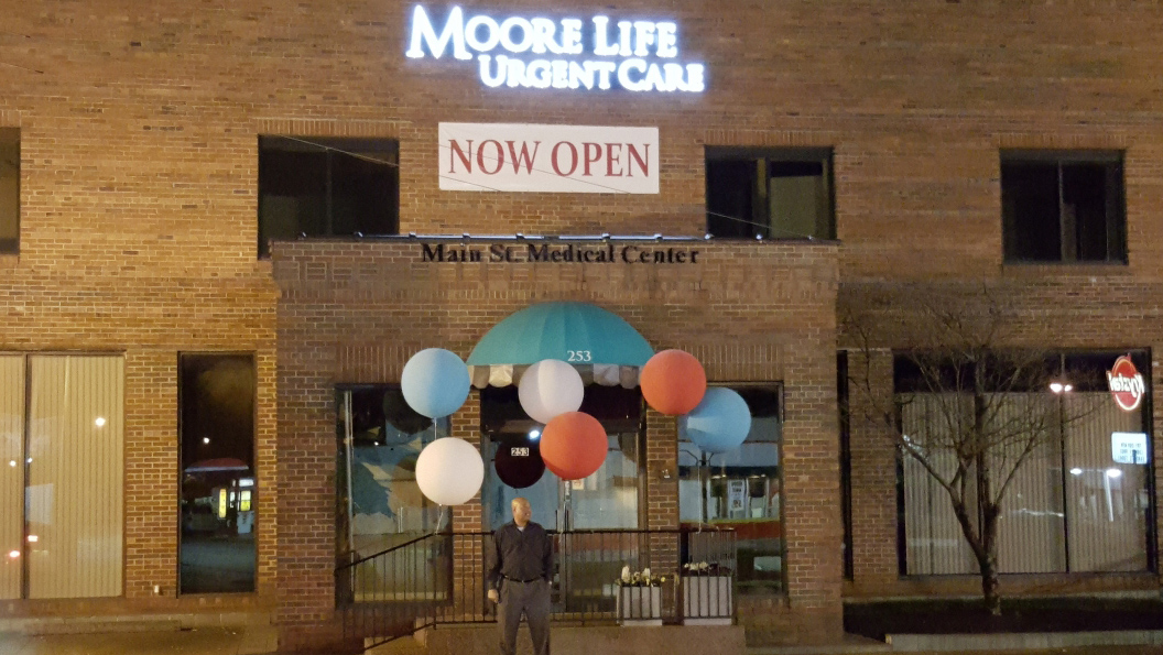 Dr. Wayne Moore stands in front of the newly opened Moore Life: Urgent Care – Gallatin in March 2017. 