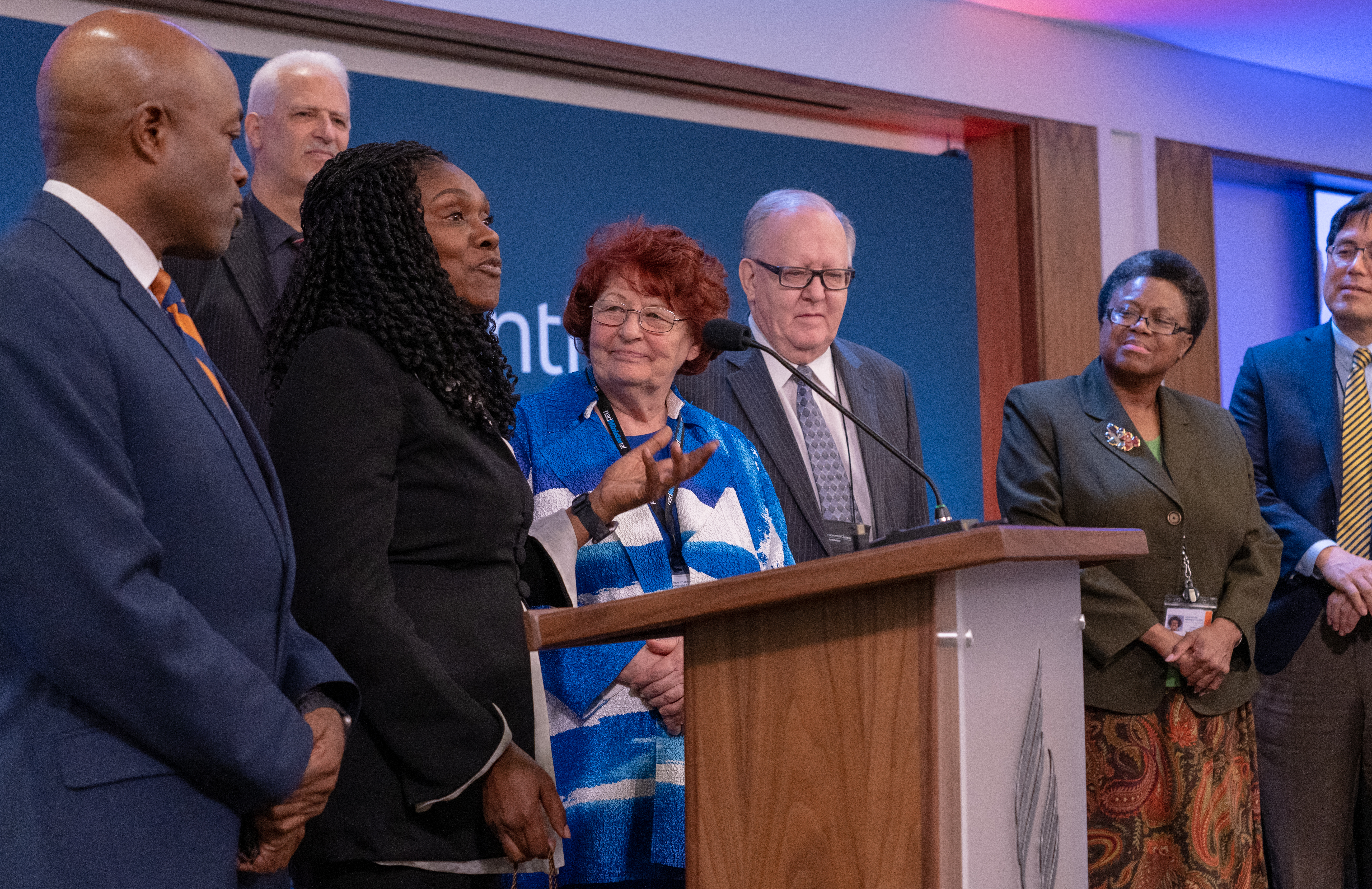 Desiree Bryant shares words of appreciation for Donna Jackson on behalf of the Ministerial Spouses Advisory.