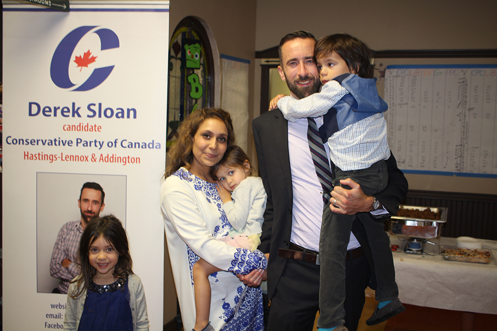 Derek Sloan, new Canadian parliament member, celebrates with his family on Oct. 21 2019 IMG_7627.jpg 