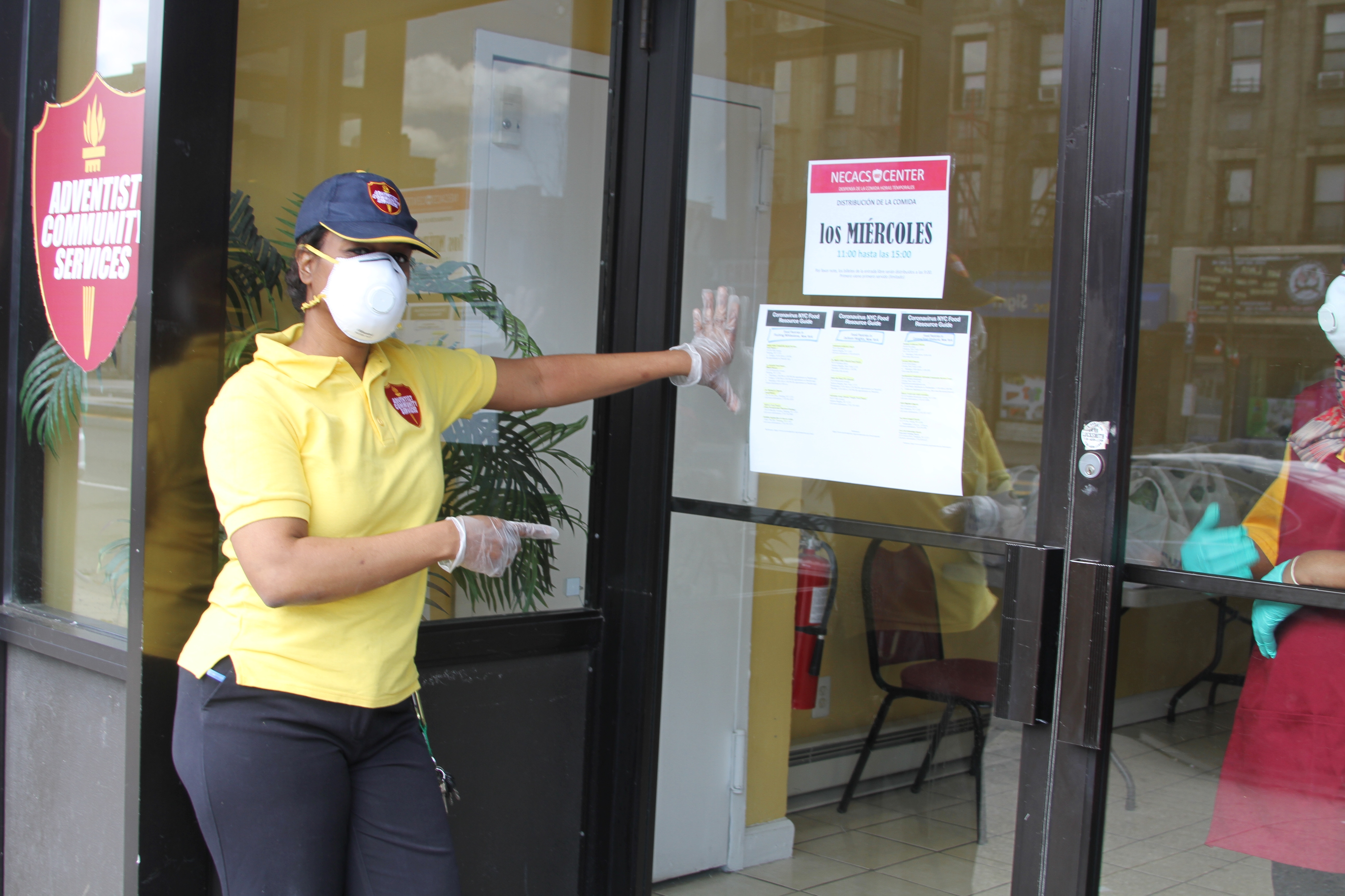 Keicha Gosling, NECACS executive director, at the front door of the Community Center. Photo by JeNean Lendor