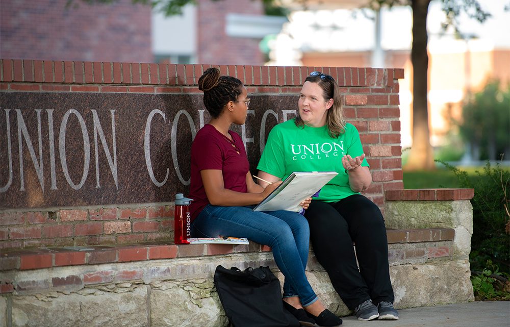 Stacy Stocks (R) is grateful Union College has a culture that encourages its employees to care about their physical wellbeing and recognize the importance of taking time to be healthy.