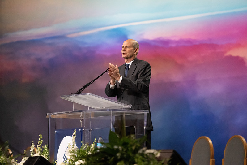 Ted N. C. Wilson, President, General Conference (GC) giving the President´s Report at the morning business session on Monday, June 6, 2022. The 61st General Conference Session of the Seventh-day Adventist Church, America’s Center Convention Complex, St. Louis, Missouri, USA, June 6-11, 2022
