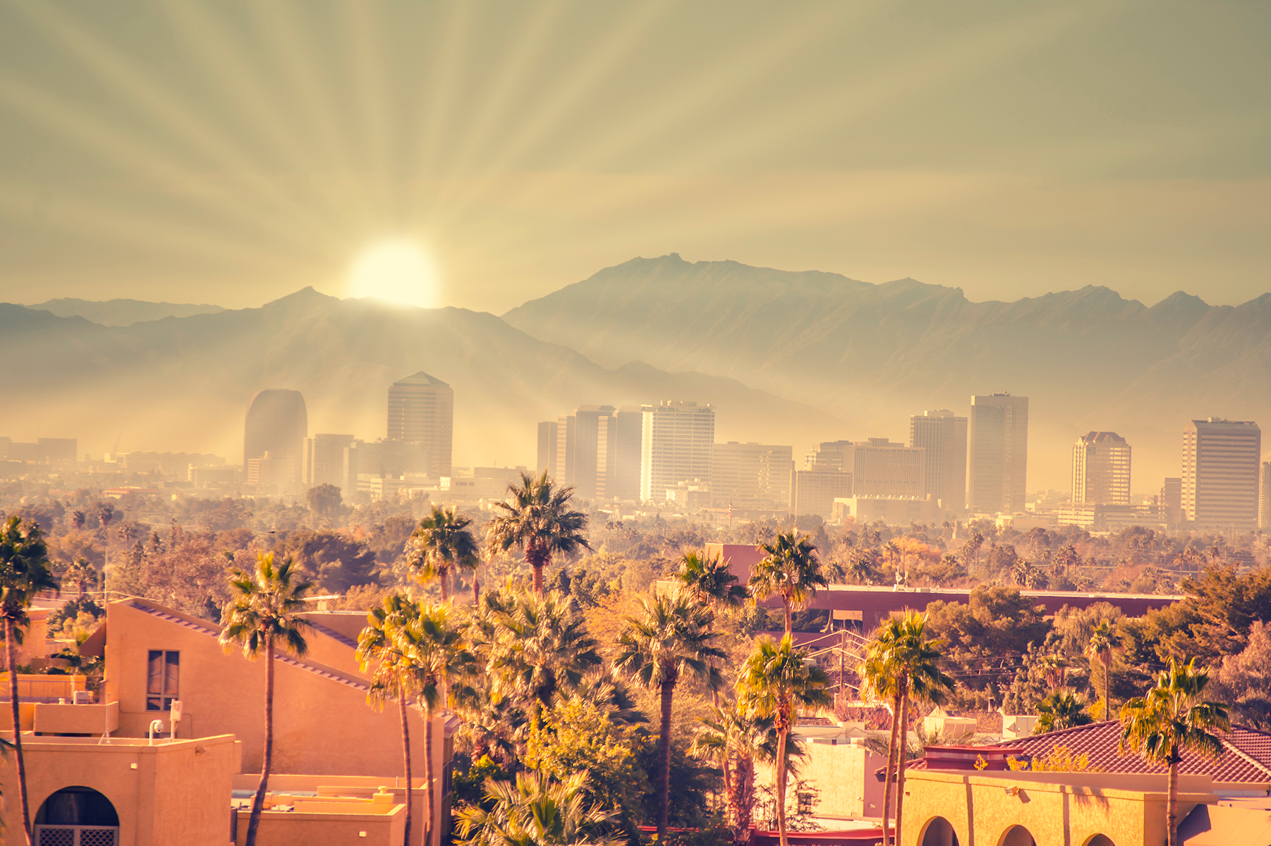 Photo of Phoenix Arizona at sunrise