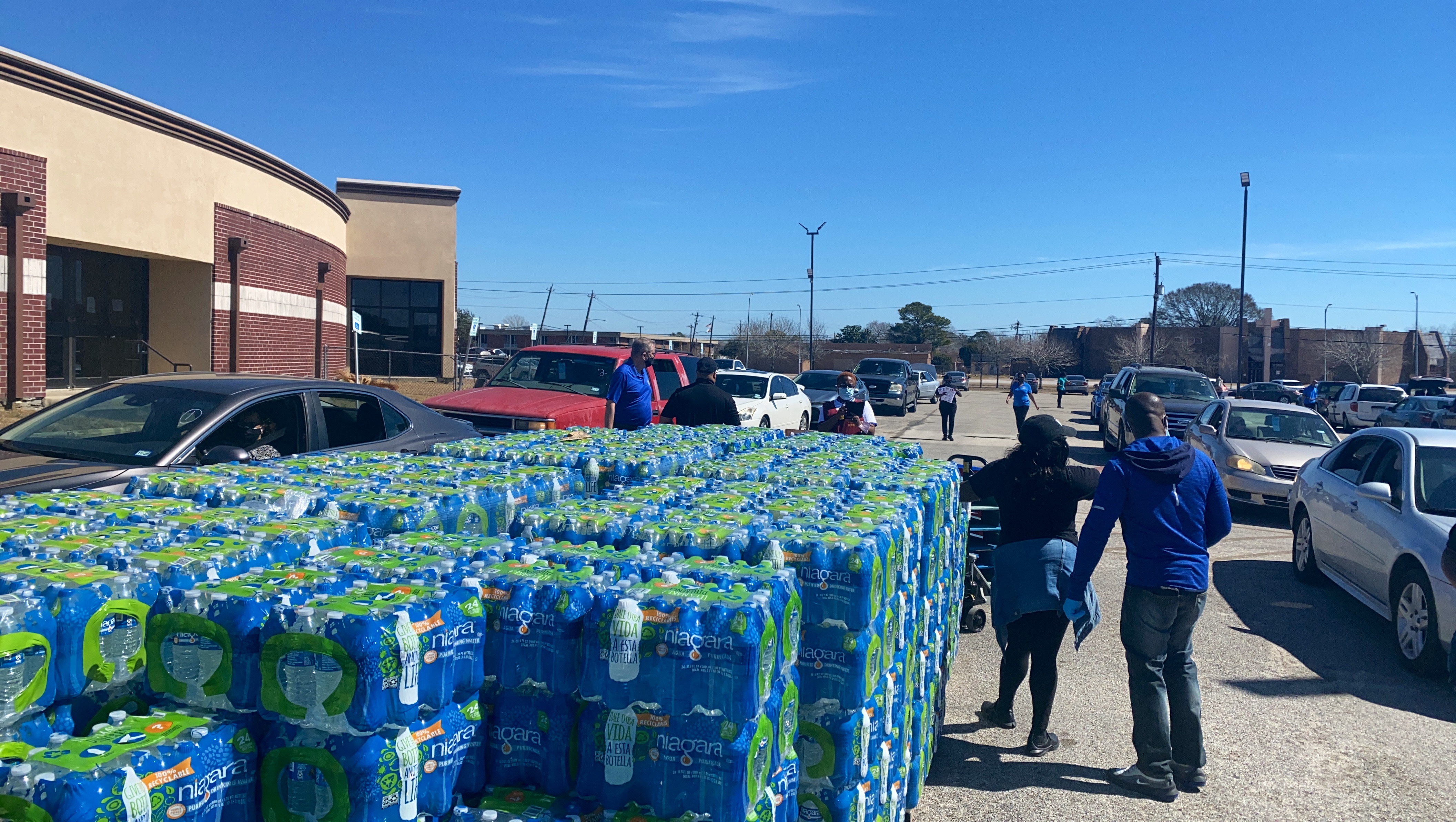 Oakwood U Church water bottle donation 2