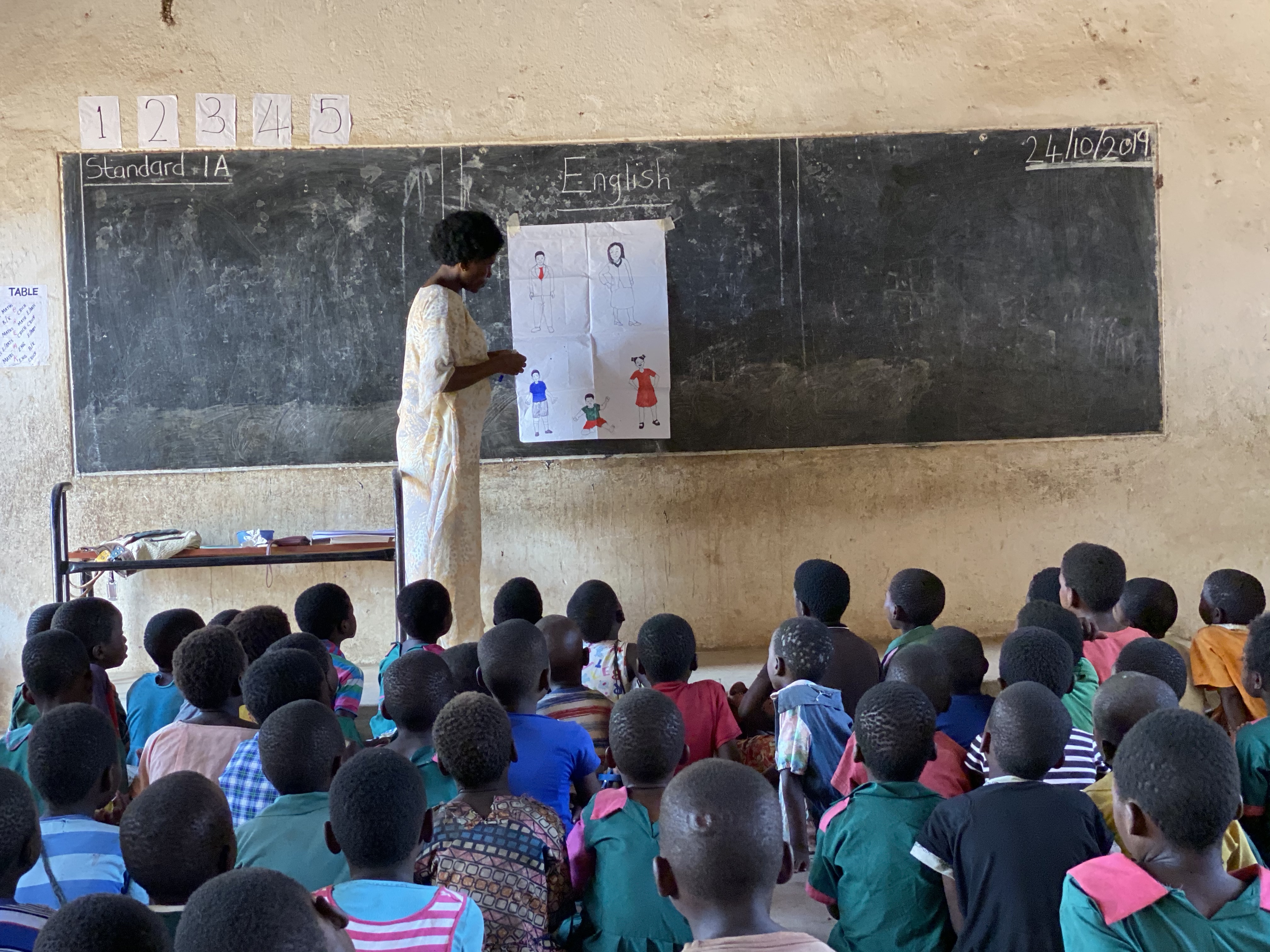 Classroom of students in Malawi