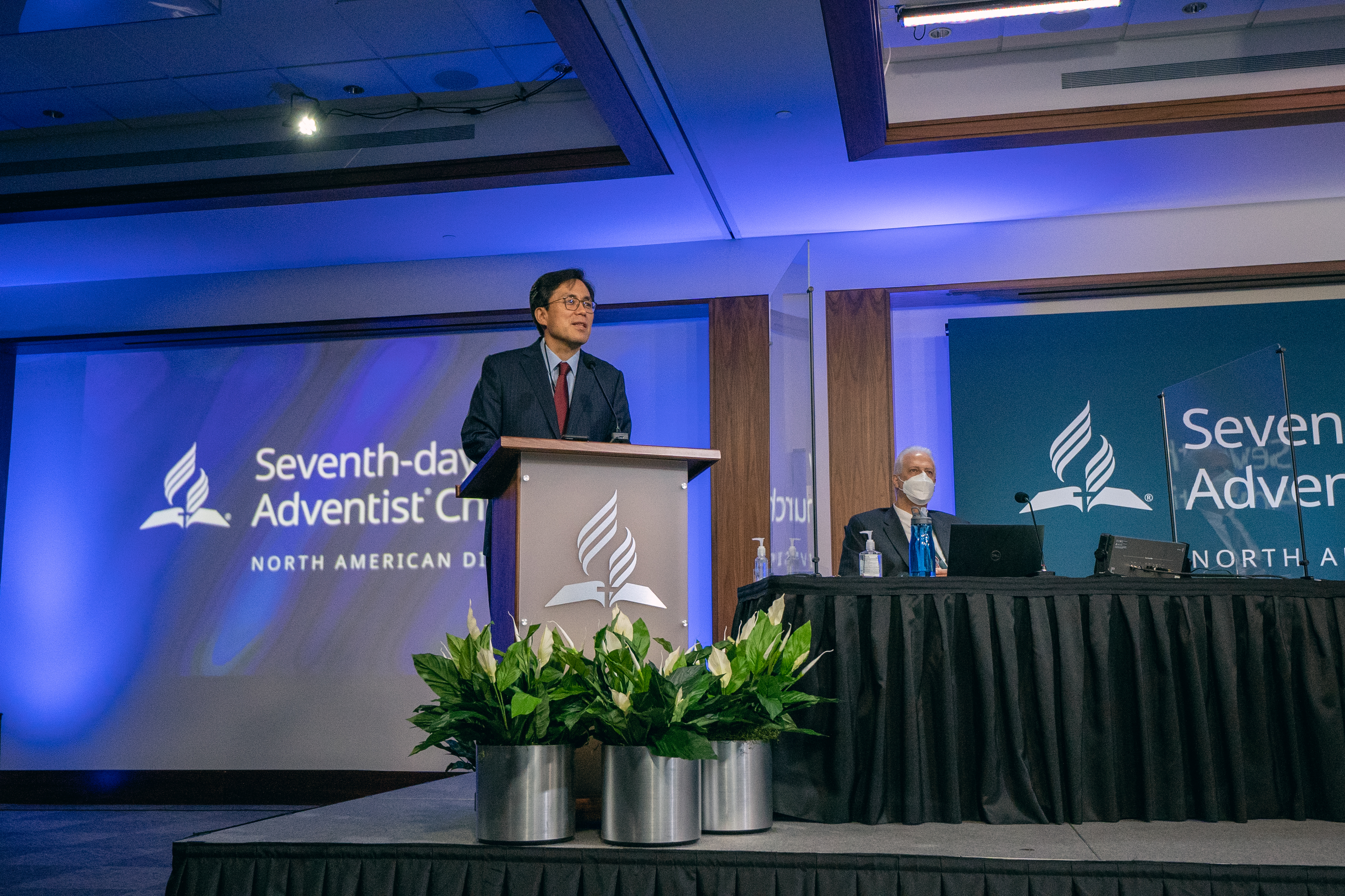 Kyoshin Ahn, NAD executive secretary, presents during the 2020 NAD Year-End Meeting. Photo: Pieter Damsteegt