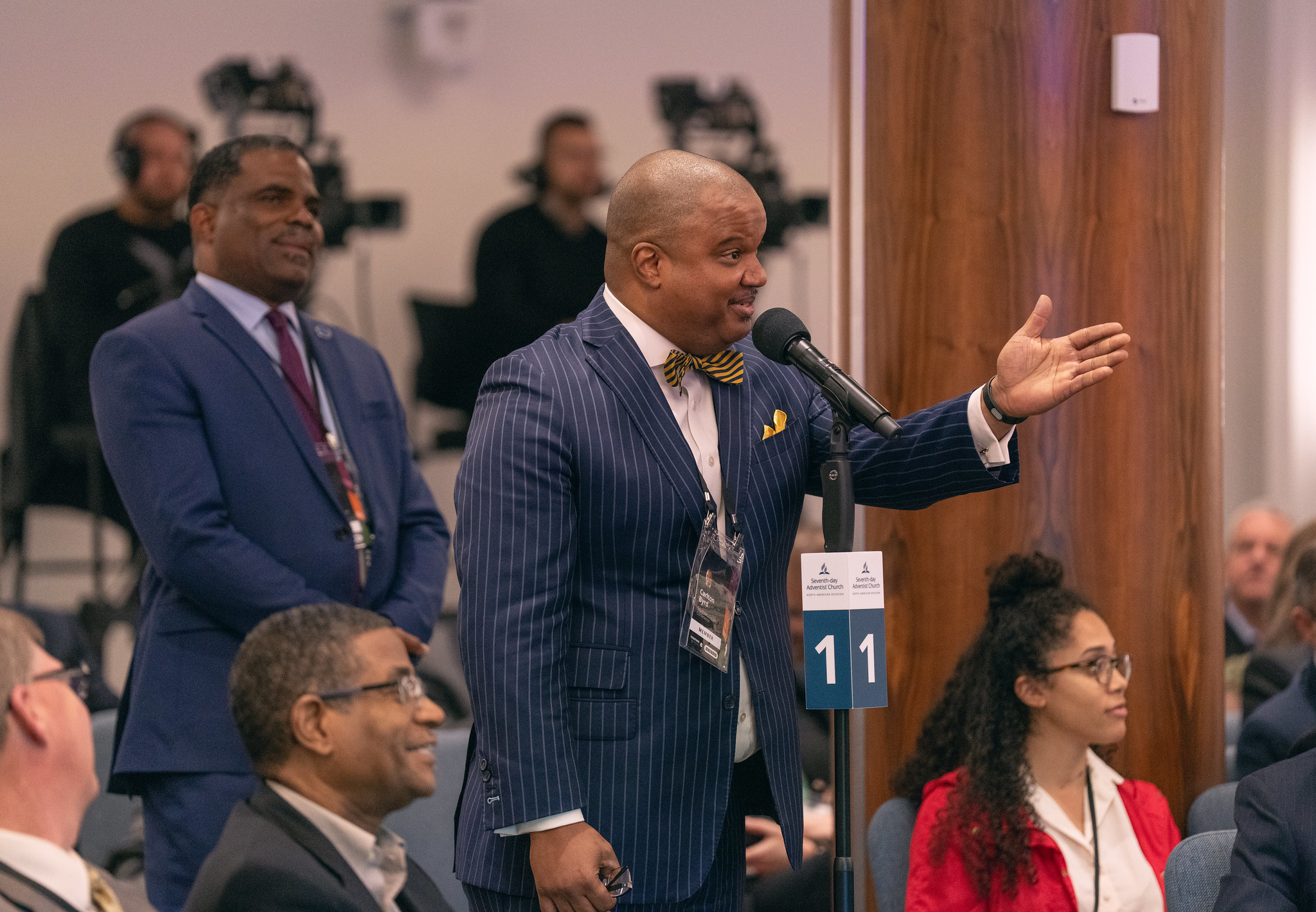 During the treasurer's report on Oct. 30, 2023, Carlton P. Byrd, president of the Southwest Region Conference, makes a comment. 