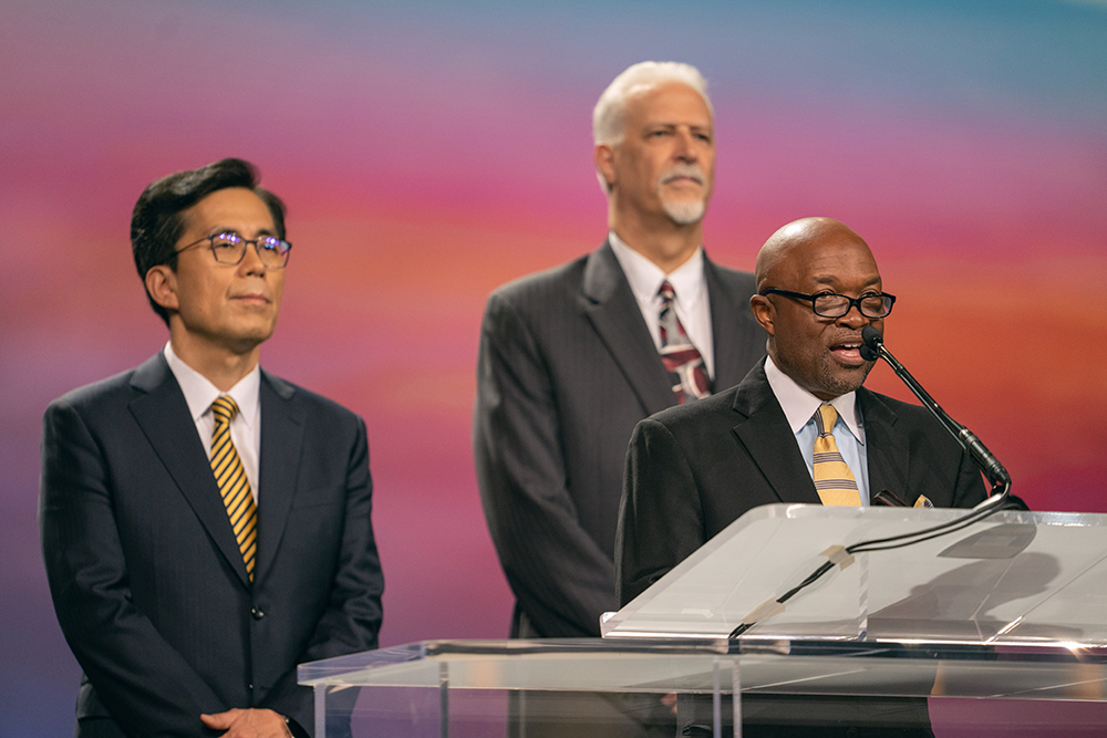 three NAD officers at GC Session on June 10, 2022