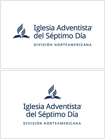 Spanish blue on white logo