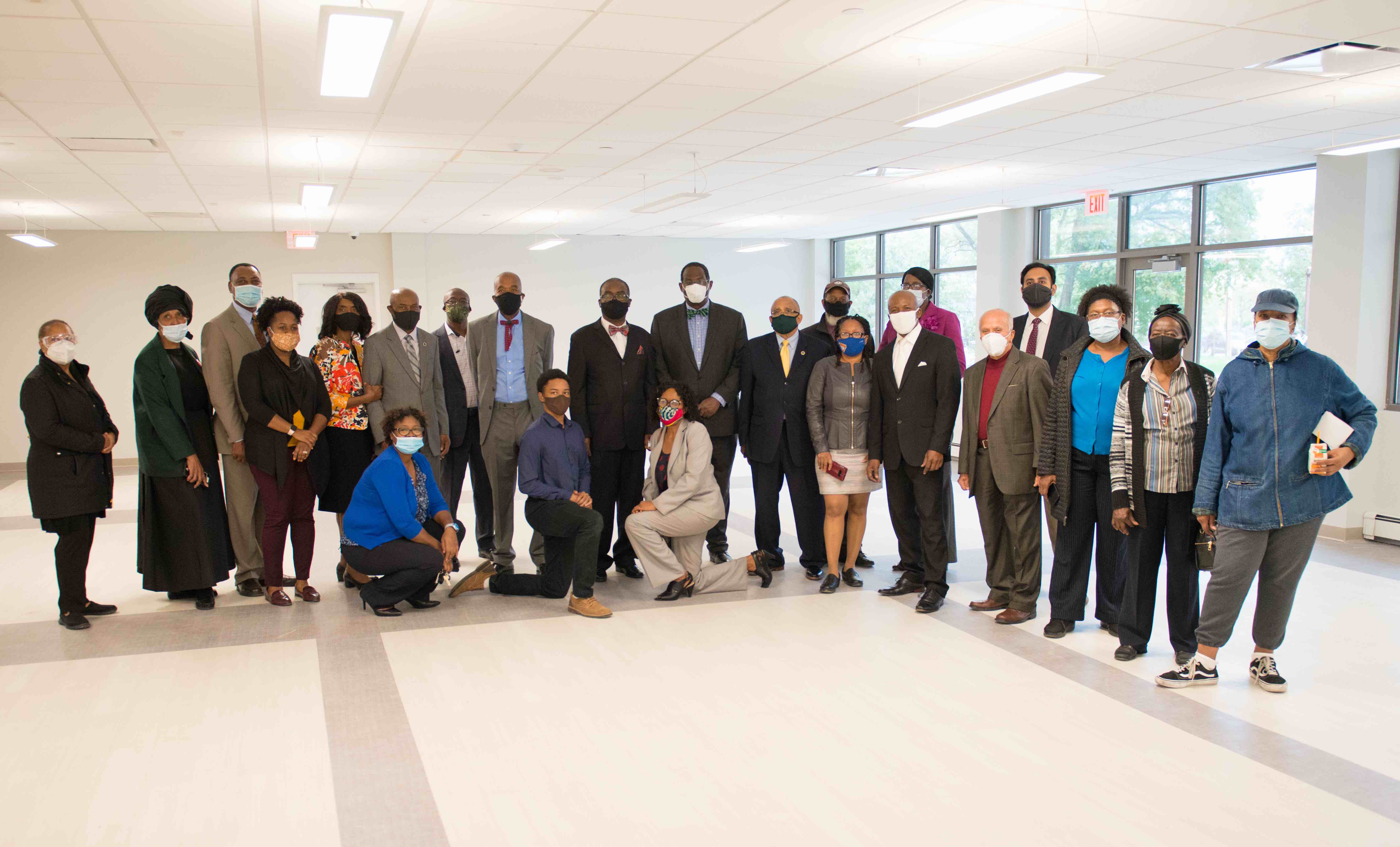 NEC administrators and employees with Earl Knight